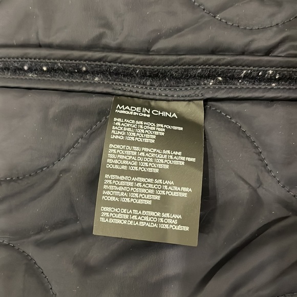 Club Monaco Mixed Media Quilted Navy Blue XXS NWT - Picture 4 of 4